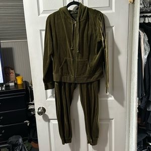 Fashion Nova velour track suit